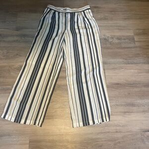 Monroe & Main multi color striped wide leg women size medium pants